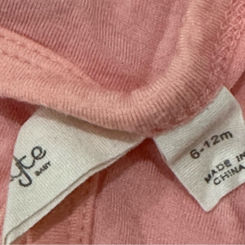 Kyte baby footed sleeper snap up pink coral peach - Picture 3 of 5